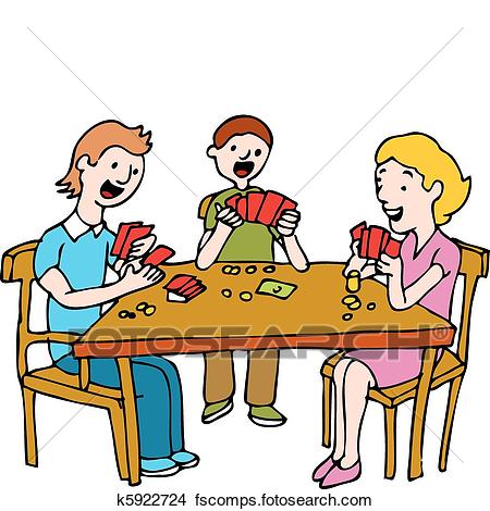 450x470 Clipart Of People Playing Poker Card Game K5922724