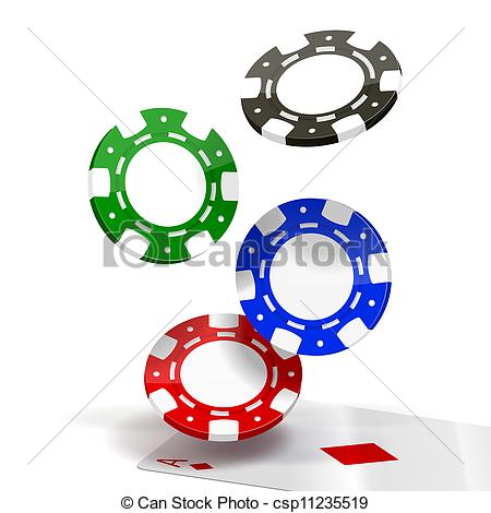 450x470 Poker Chips Clipart