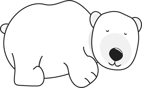 500x311 Polar Bear Sleeping Clip Art