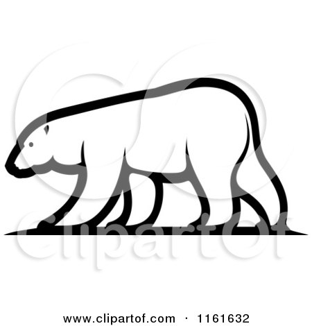450x470 Clipart Of A Black White Angry Bear Face With A Gray Nose