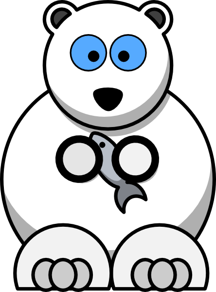 444x600 Polar Bear Clip Art