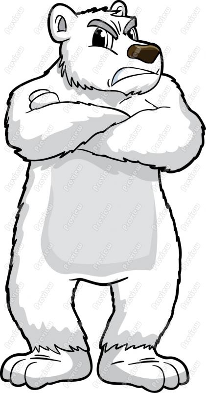 421x800 Polar Bear Clipart