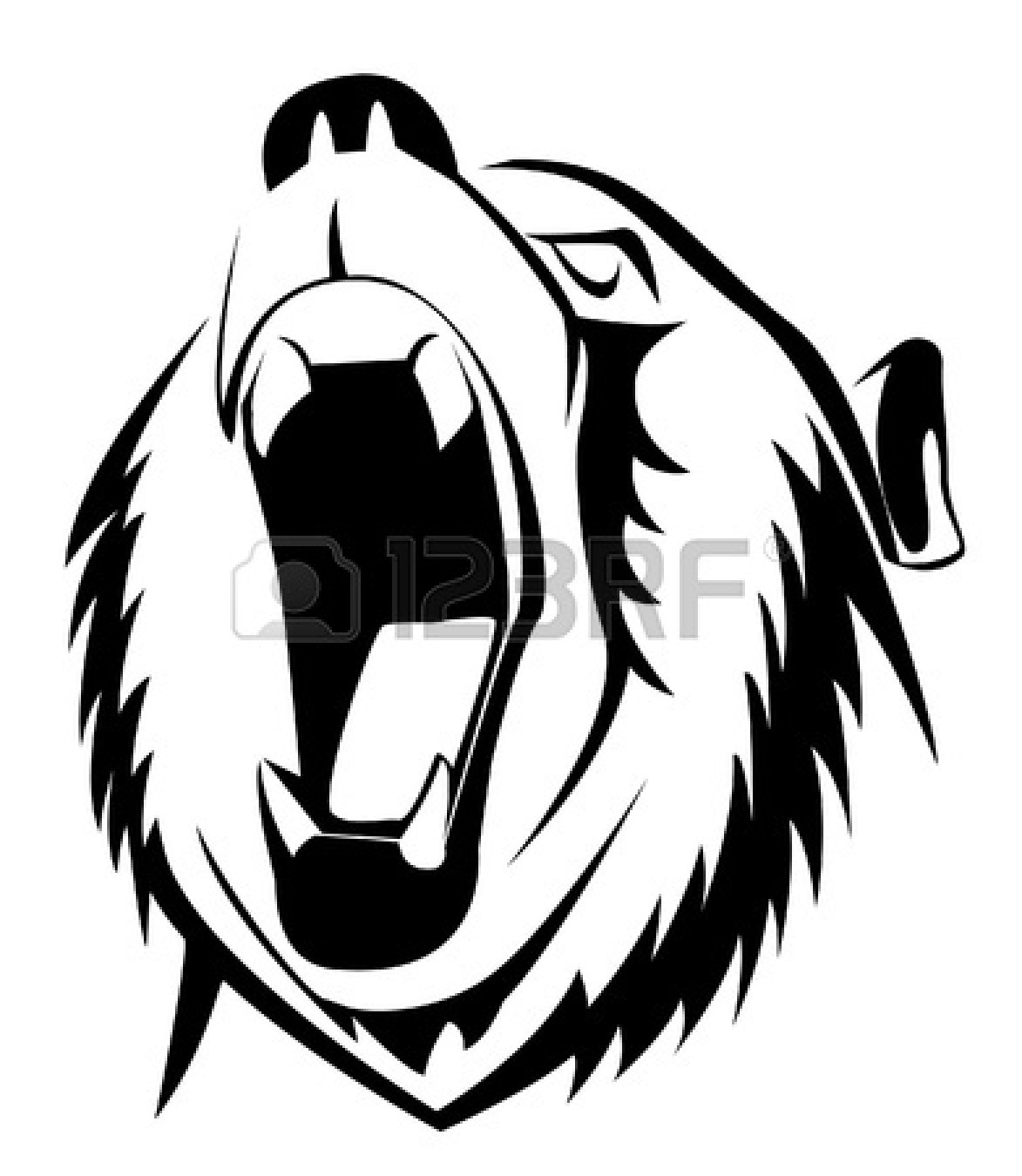 1173x1350 Standing And Growling Bear Clipart 1937508