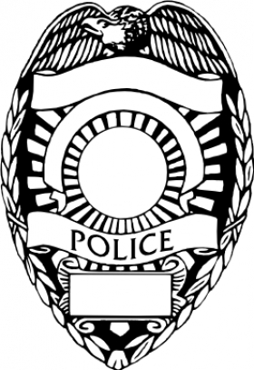 280x407 Police Badge Clipart Black And White Letters Example