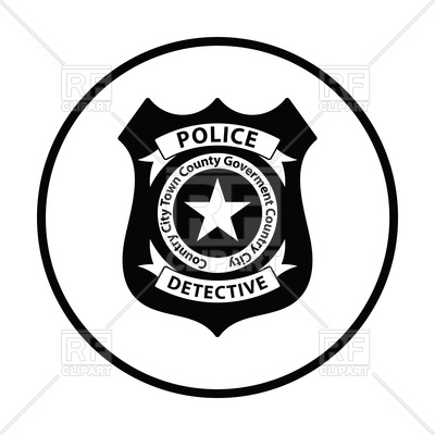 400x400 Police Badge Icon Vector Clipart Image