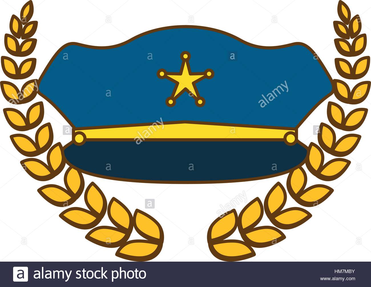 1300x1006 Gold Police Badge Icon Image, Vector Illustration Stock Vector Art