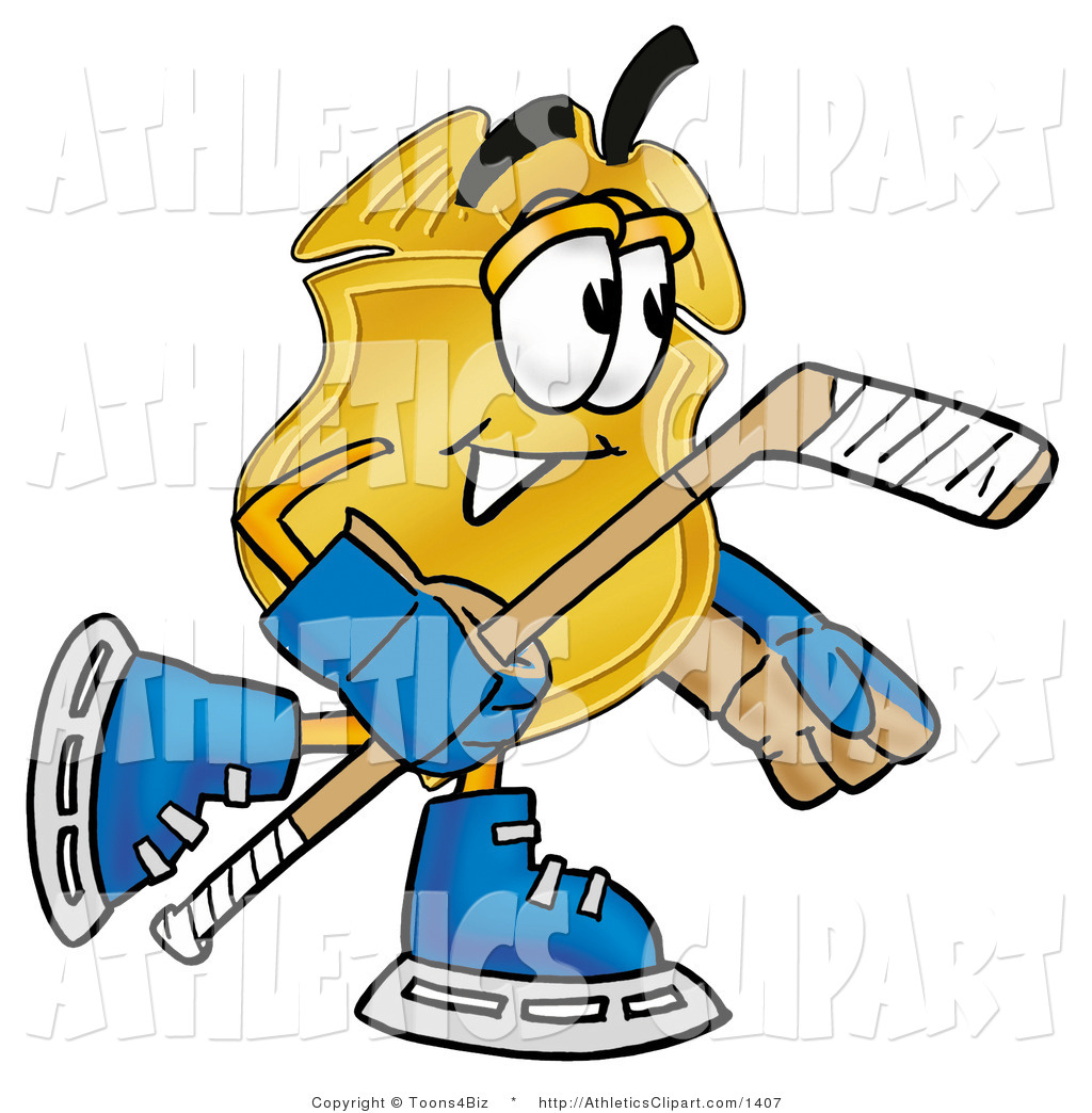1024x1044 Clip Art Of A Gold Police Badge Mascot Cartoon Character Playing