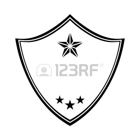 450x450 Police Emblem Two Tone Button Icon Image Vector Illustration