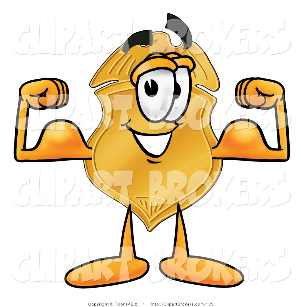 1024x1044 Clip Art Cartoon Of A Gold Police Badge Mascot Cartoon Character