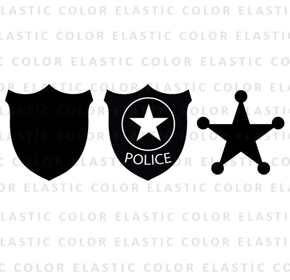 570x550 Police Badge Svg File