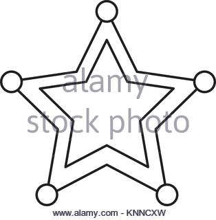 314x320 Police Shield Badge Icon, Outline Style Stock Vector Art