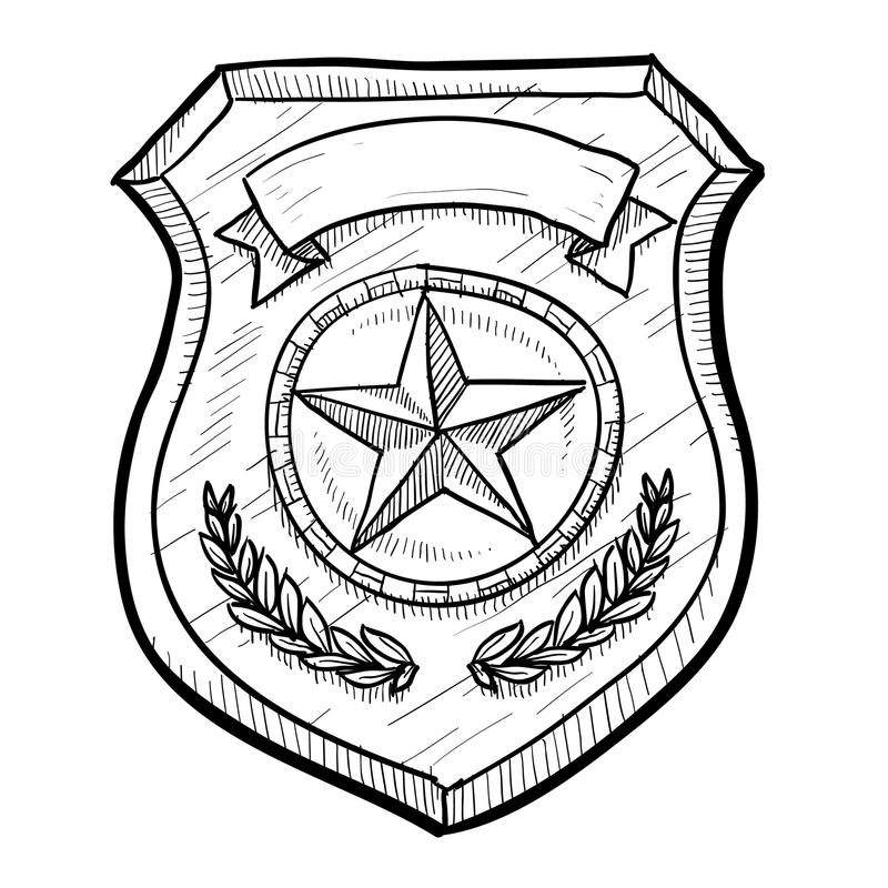 800x800 Image Police Badge Drawing
