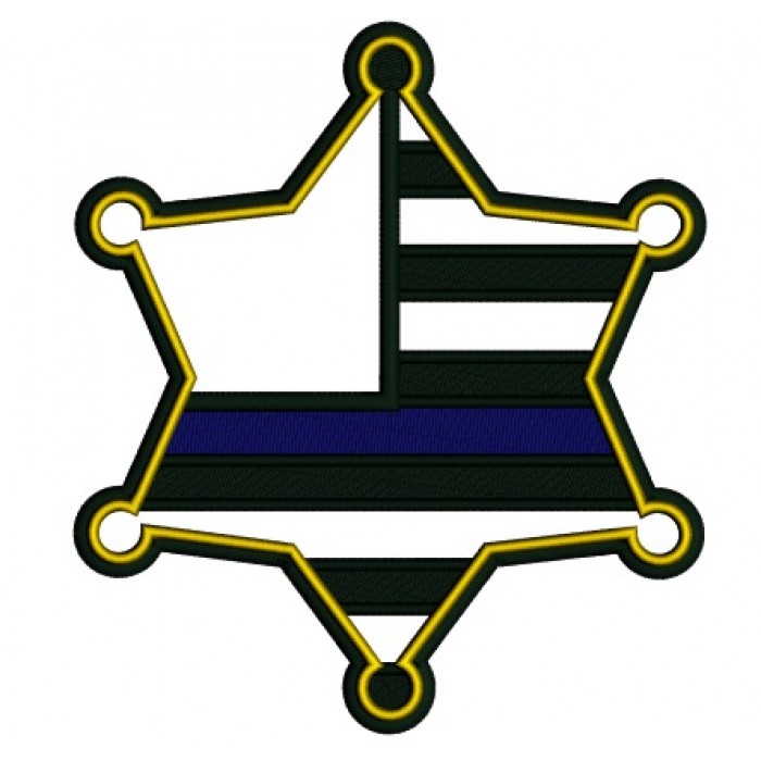 700x700 Badge With A Flag Applique Machine Embroidery Design Digitized Pattern