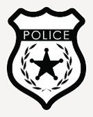 134x168 Vector Police Badge Isolated Illustration Stock Vectors