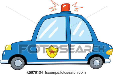 450x300 Clipart Of Police Car Cartoon K5676104