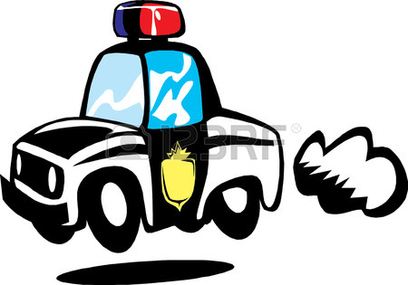 450x315 Police Vehicle On White Background. Police Car Front And Side