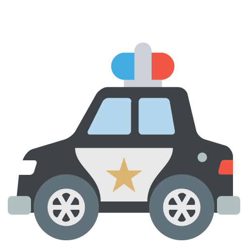 512x512 Police Car Emoji Vector Icon