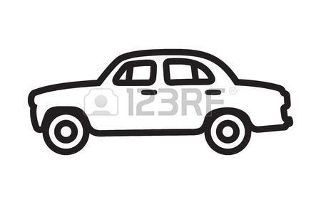 450x287 Car Vector Outline Icon Royalty Free Cliparts, Vectors, And Stock