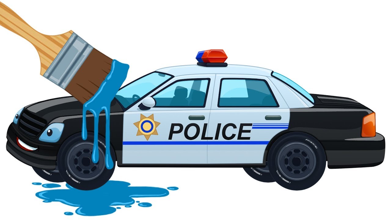 1280x720 Learn Colors With Cars Kids Police Car Coloring Book Learning
