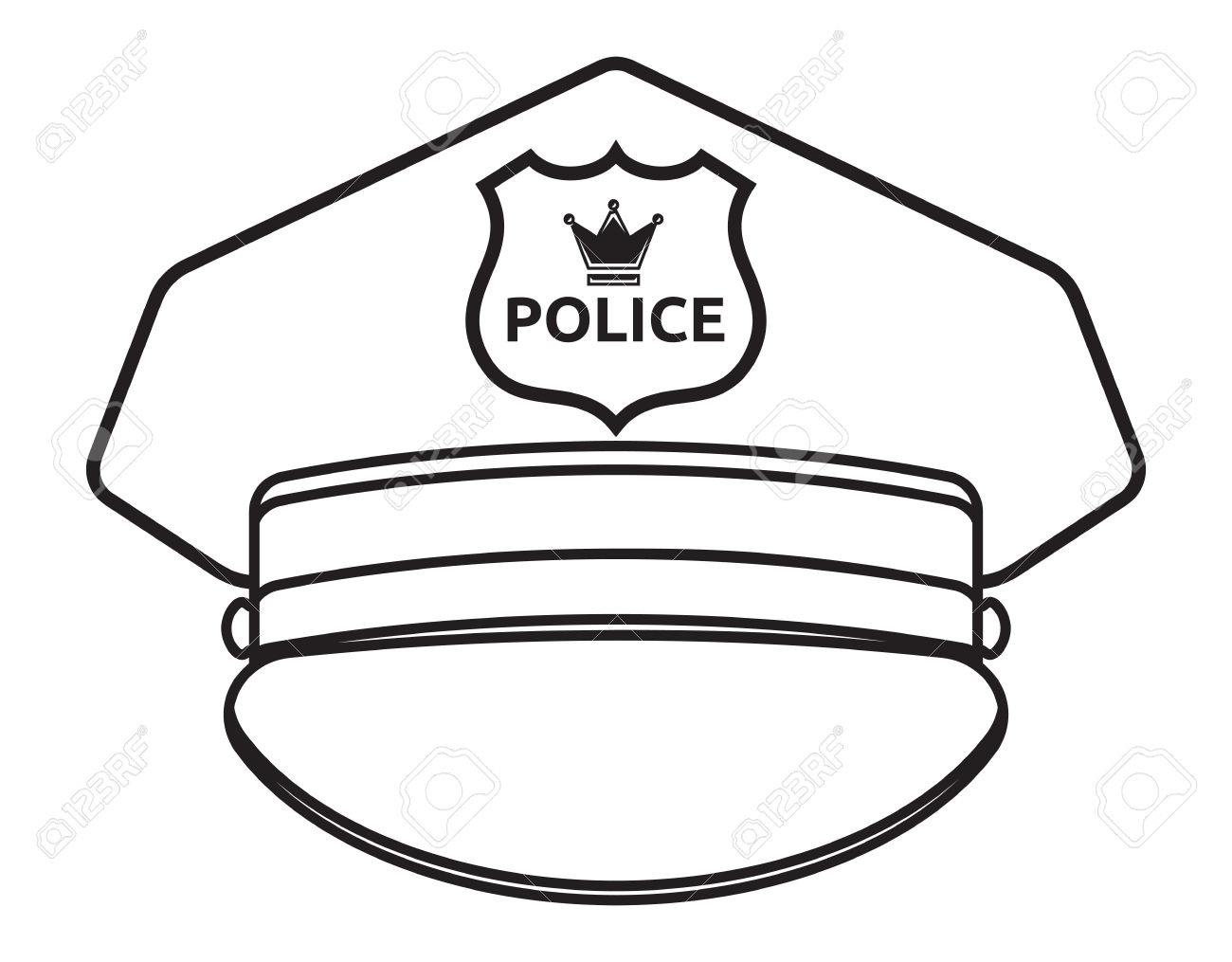 1300x1015 Police Hat Clipart Black And White Letters Example