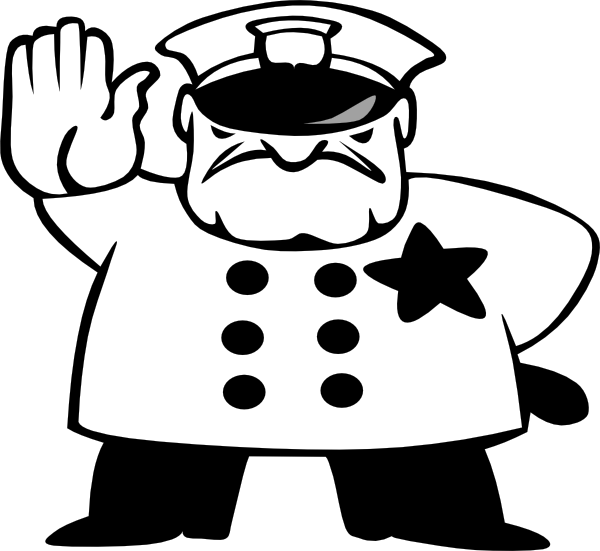 600x551 Policeman Black And White Clip Art