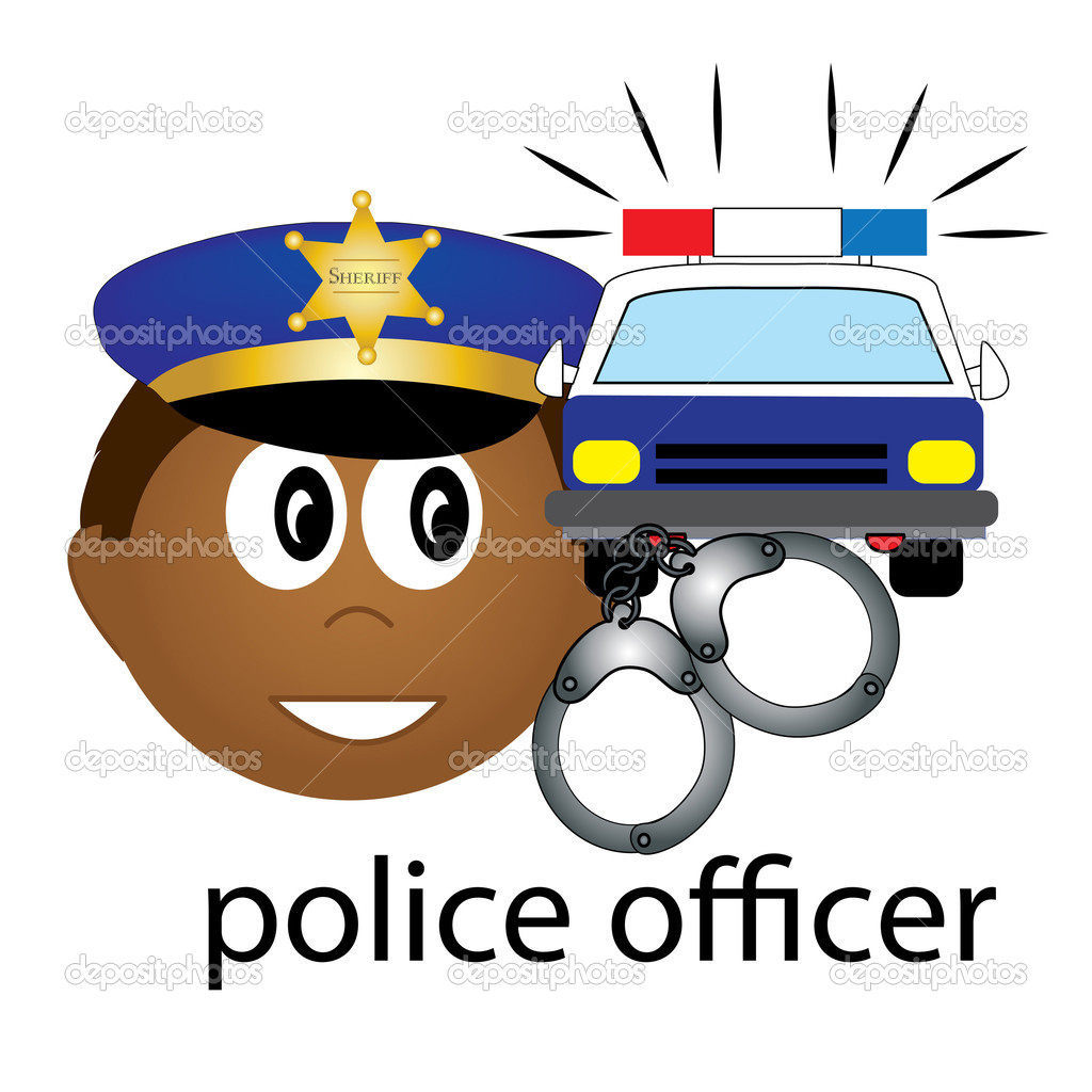 1024x1024 Black Police Officer Clipart