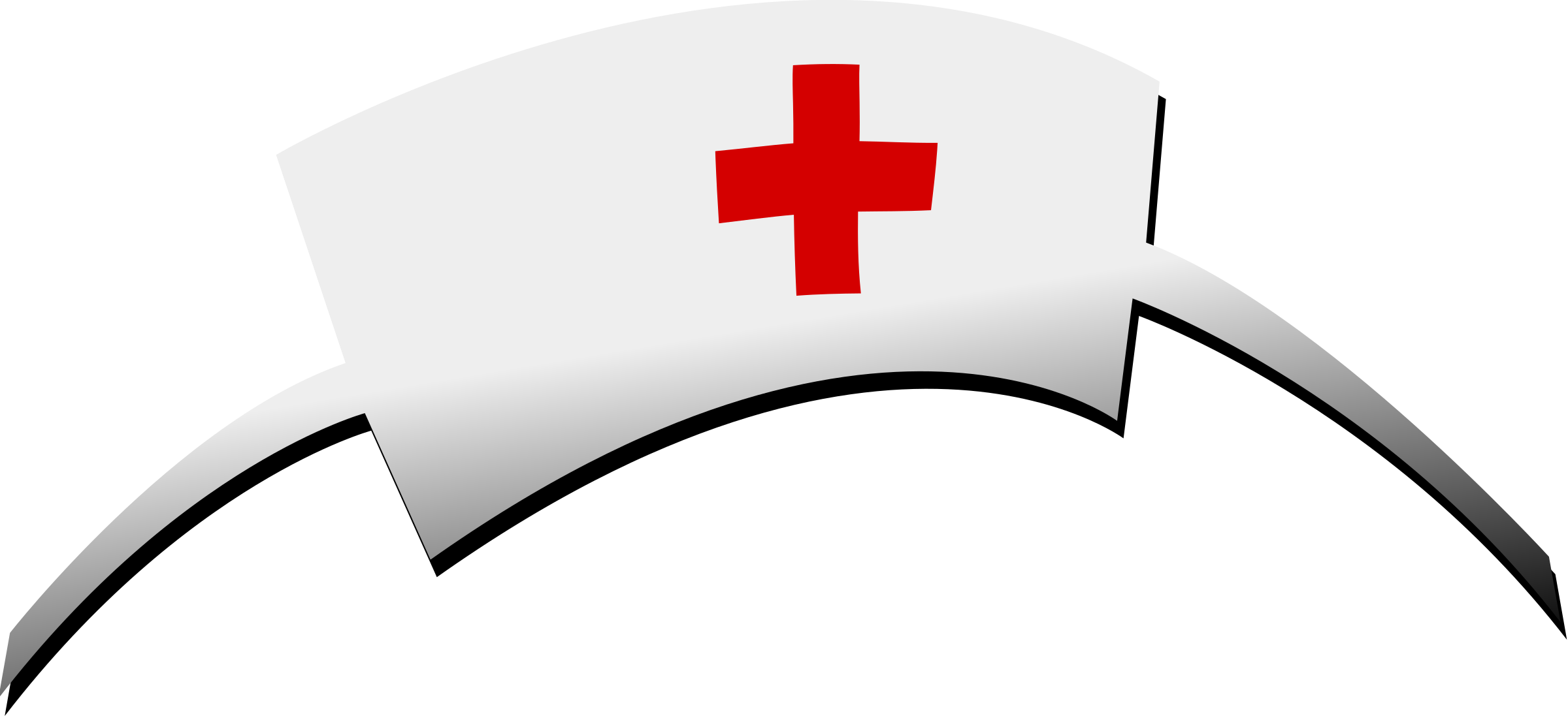 2400x1097 Nurse Hat Clip Art