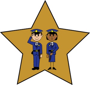 300x286 Police Officers Clipart Image