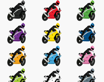 340x270 Motorcycle Clip Art Etsy