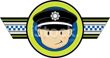 378x200 Cute British Police Officer Badge Stock Vectors