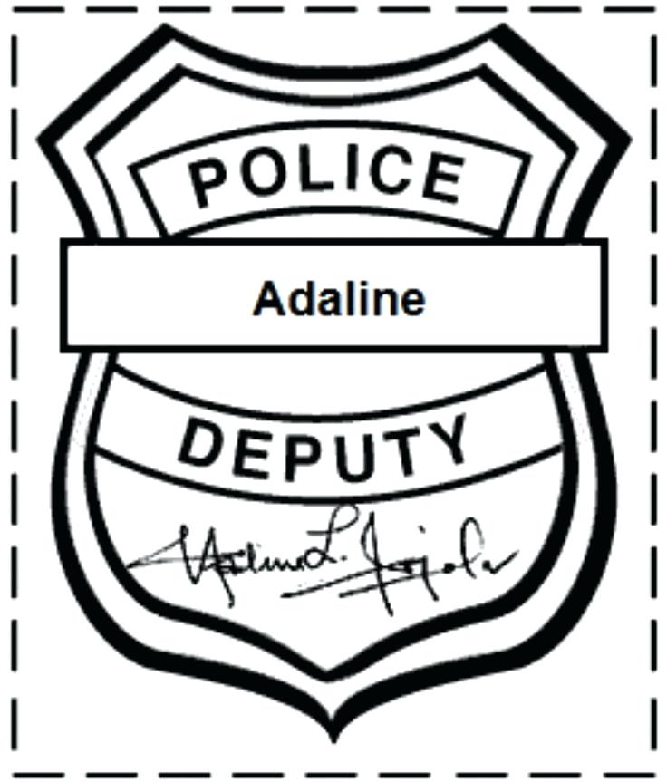 736x863 Marvelous Awesome Police Officer Badge Coloring Page Crayola Photo