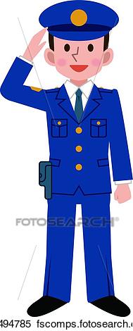 189x470 Clipart Of Police Officer K18494785