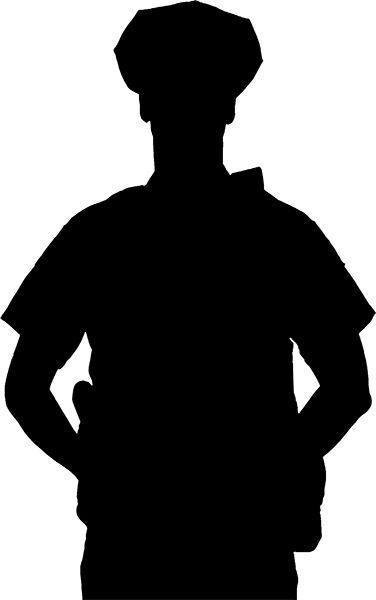 376x600 Police Officer Silhouette Clip Art
