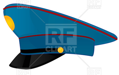 400x255 Police Cap Royalty Free Vector Clip Art Image