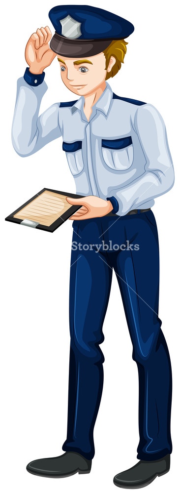 366x1000 Illustration Of A Traffic Police Officer. Royalty Free Stock Image
