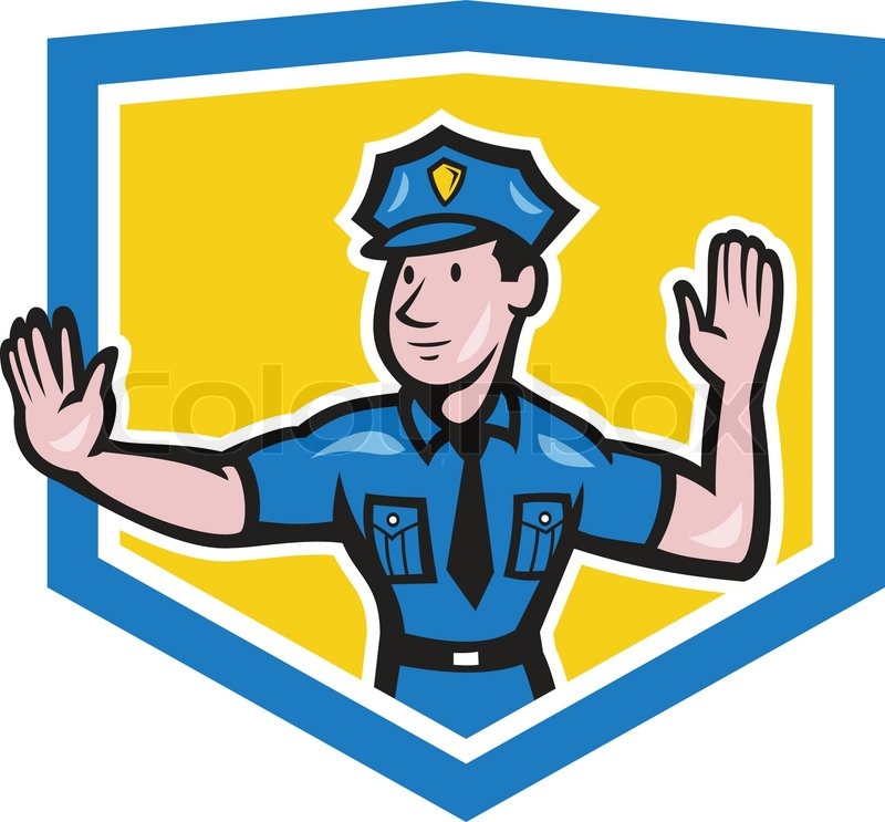 800x743 Illustration Of A Traffic Policeman Police Officer Making A Stop