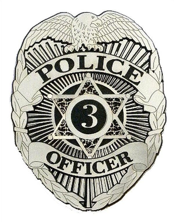 600x766 Police Shield Silhouette