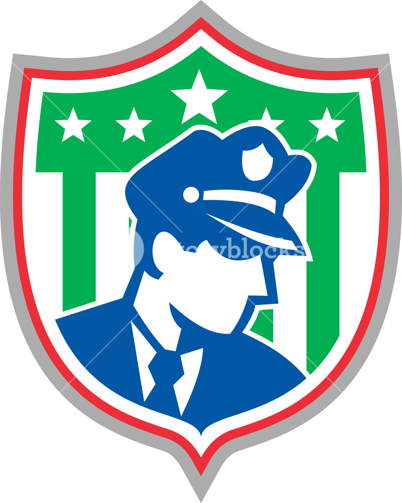 799x1000 Security Guard Police Officer Shield Royalty Free Stock Image