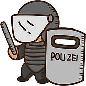 170x169 Clip Art Of Male Cartoon Police Officer K12950929
