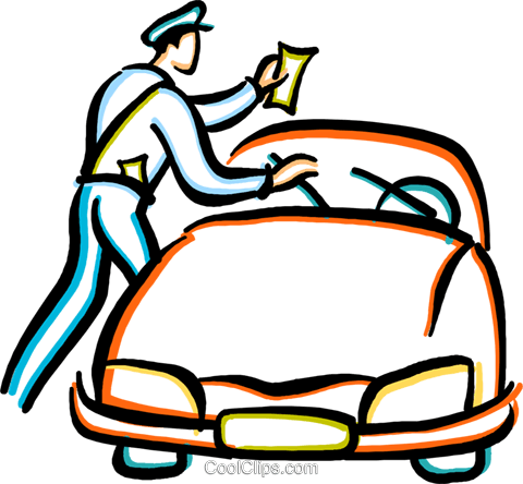 480x444 Police Officer Giving A Parking Ticket Royalty Free Vector Clip