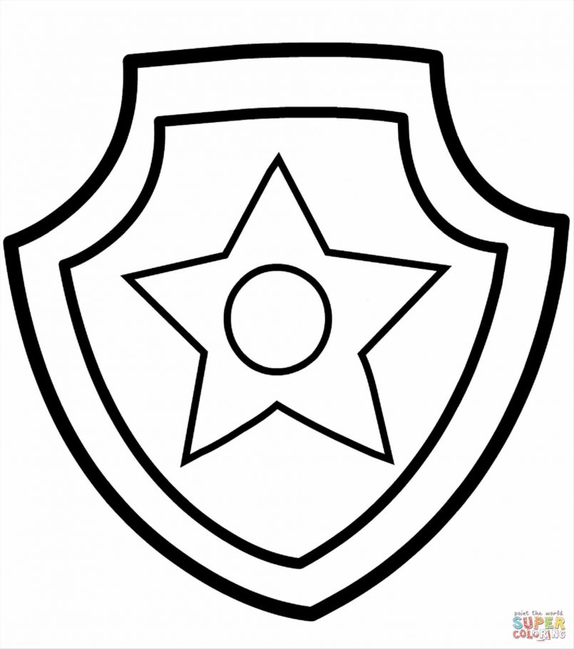 805x910 Coloring Pages Boys Police Coloring Page Badge Printable Pages