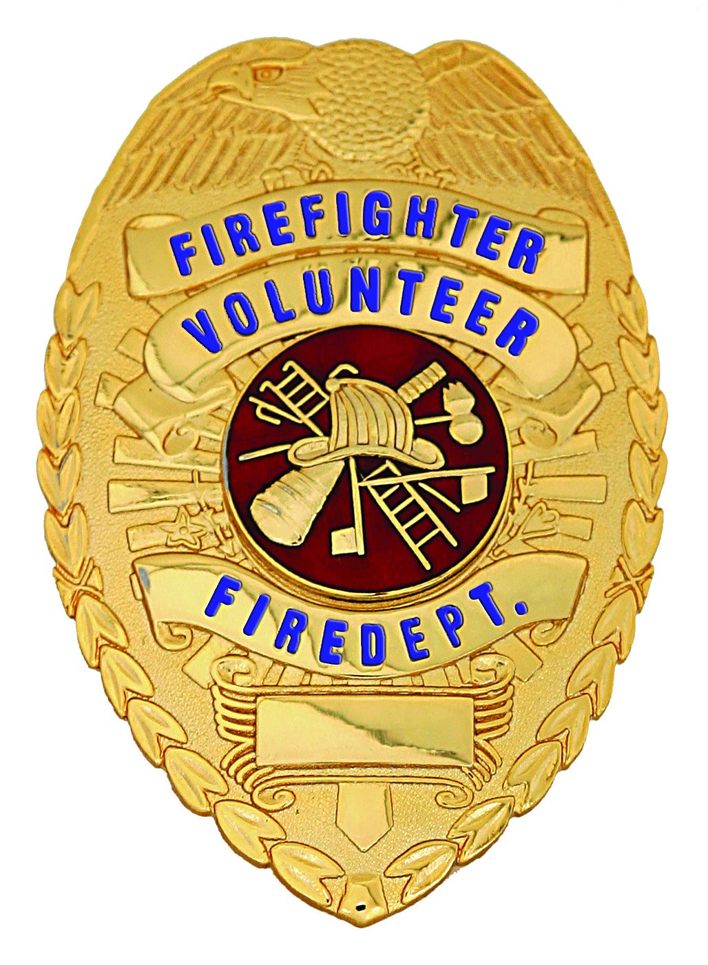 1028x1401 Fire Fighter Volunteer Fire Dept. Gold Shield Badge