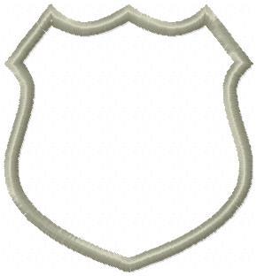 290x312 Badge Applique Police Shield