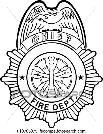 364x470 Clipart Of , Badge, Chief, Department, Emergency, Emergency