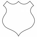 125x125 Best Free Police Badge Outline Clipart Kid Image