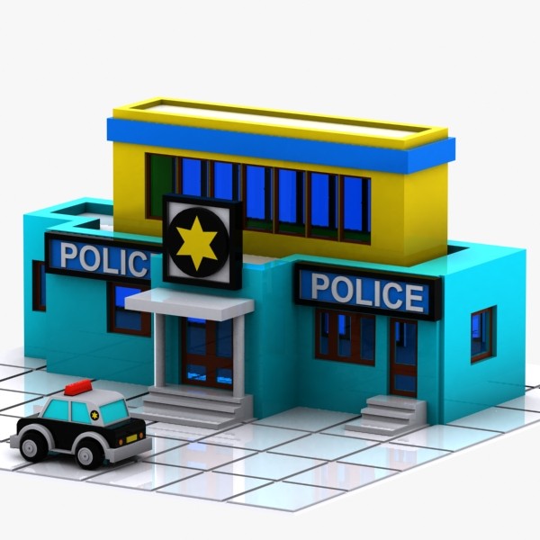 600x600 Image Of Police Station Building Clipart