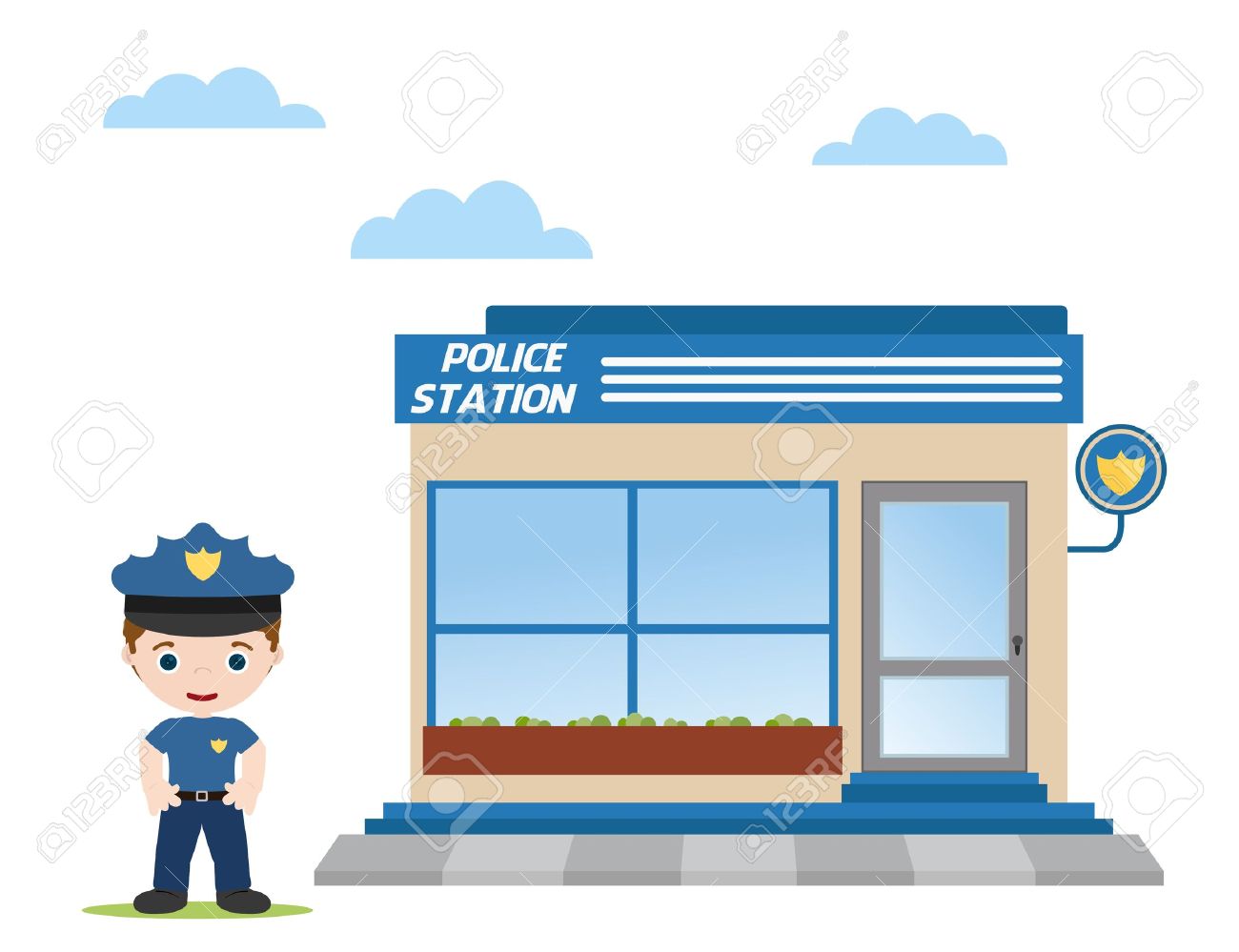 1300x999 Police Station Clipart Black And White Collection