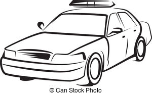 300x186 Police Car Clipart Black And White