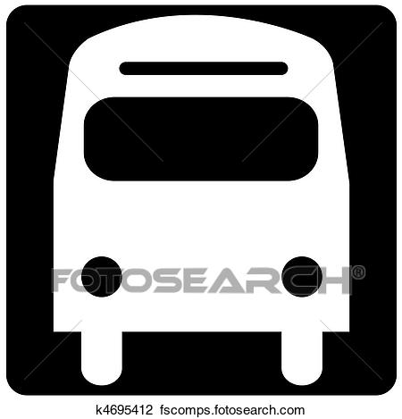 450x469 Clip Art Of Front Of A Bus K4695412