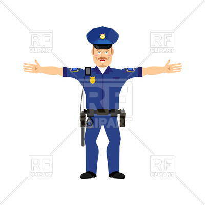 400x400 Police Officer Happy Emoji Isolated Royalty Free Vector Clip Art
